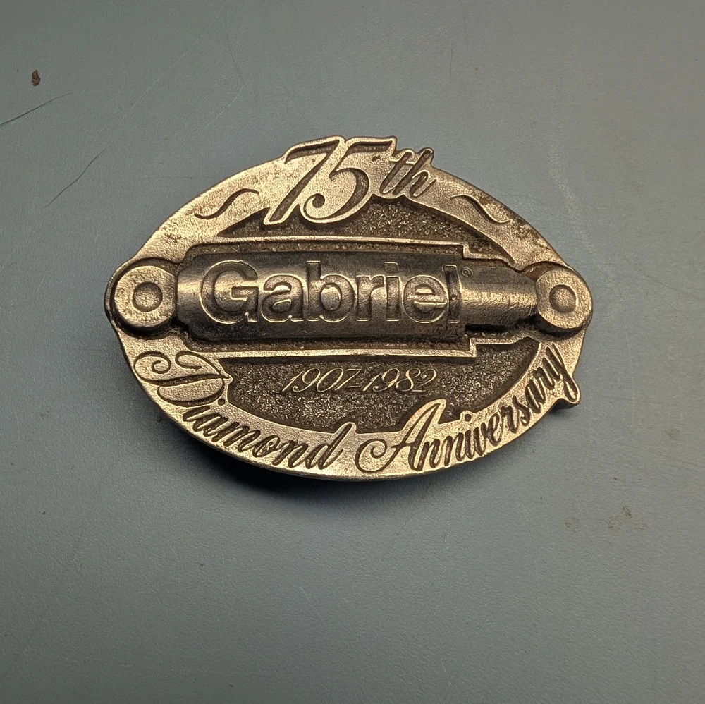 Vtg. Gabriel Shocks Belt Buckle